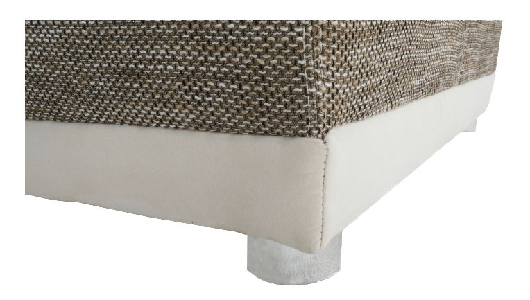 Rohová sedačka Olubria (krémová + hnedá) (P)