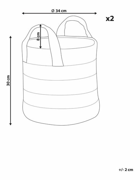 Tárolókosár készlet (2 db. Gilman (bézs)