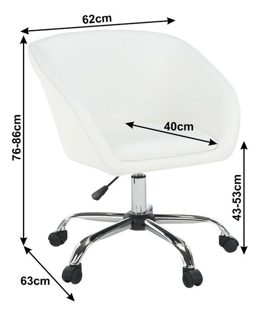Kancelárske kreslo Lunero (biela)