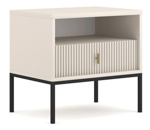 Éjjeliszekrény Militaba (kasmír + fekete) 