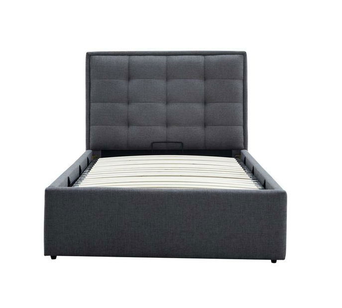 Jednolôžková posteľ 90 cm Padvalion 90 (s úložným priestorom) (sivá)