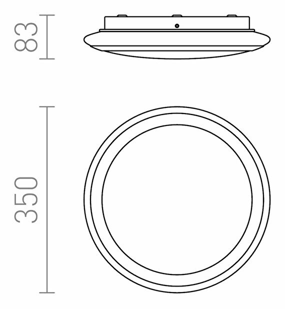 Stropné svietidlo Area 35 2d 230V gr10q 28W IP44 (chróm)