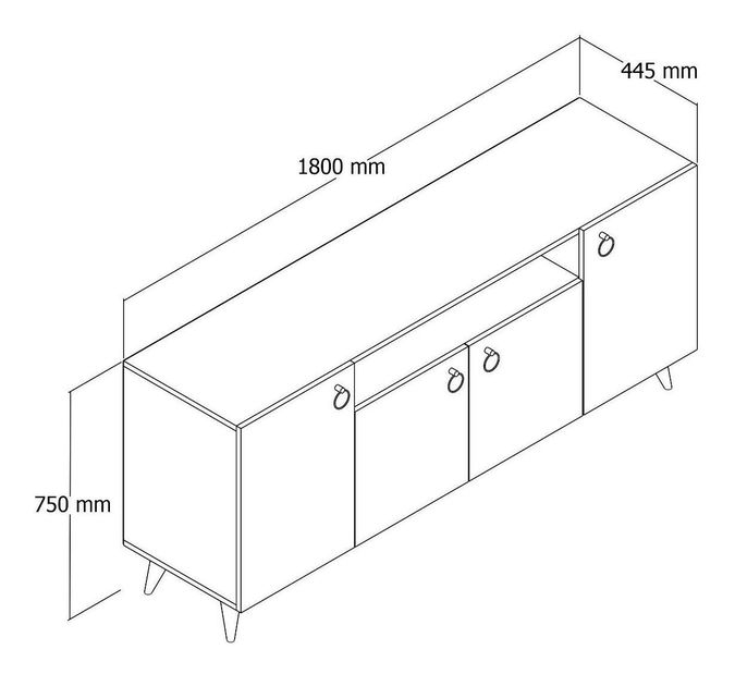 Skrinka Lesetu 2 (biela) 