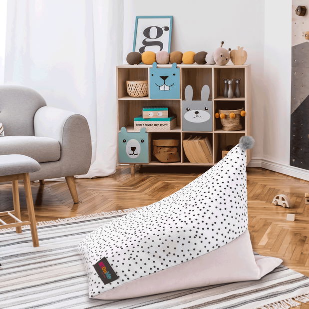 Sedací vak Polly (biela + ružová)