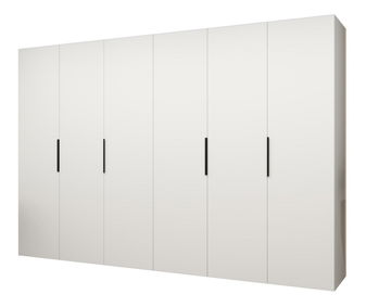 Ruhásszekrény 300 cm Mirabella 1 (fehér + fekete)