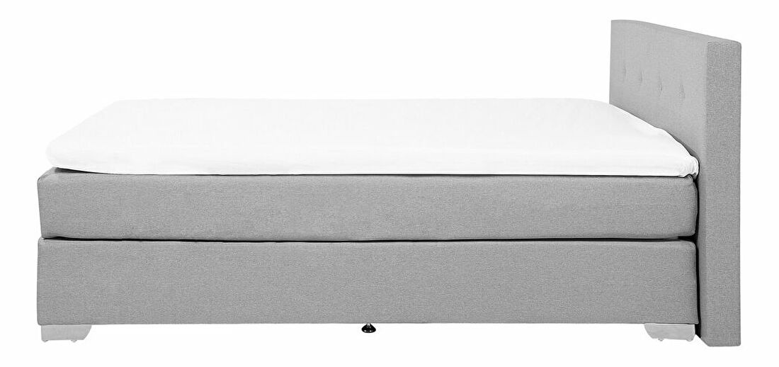 Manželská posteľ Boxspring 160 cm CONSOLE (s roštom a matracom) (sivá)