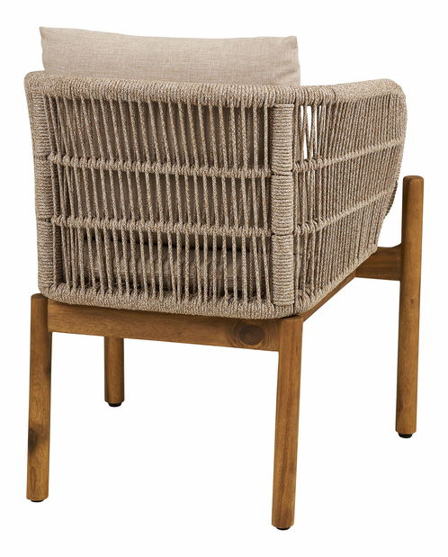 Záhradná stolička Taleria 1 (hnedá + béžová)