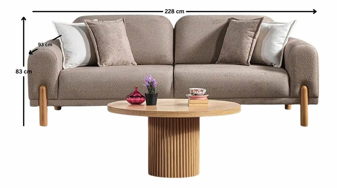 Rozkladacia pohovka Clasy (hnedá)