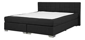 Manželská posteľ Boxspring 180 cm ADIR (s matracmi) (čierna)