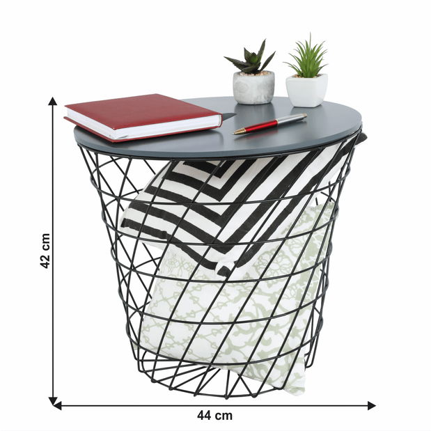 Măsuță de cafea Bana typ 1 (grafit + negru)