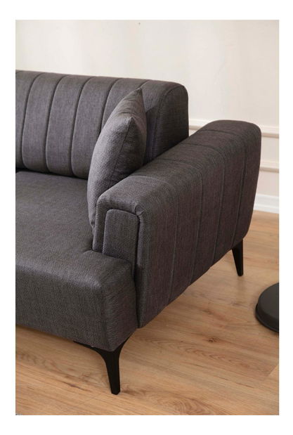 Kutna garnitura Hamletta (L) (tamnosiva + crna)