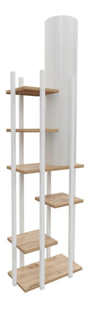 Állólámpa polcokkal Vultarella 1 (fehér + természetes)