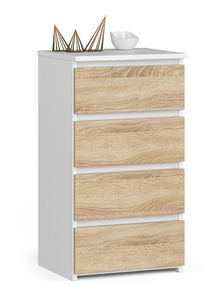 Komód Cobertura (fehér + sonoma tölgy)