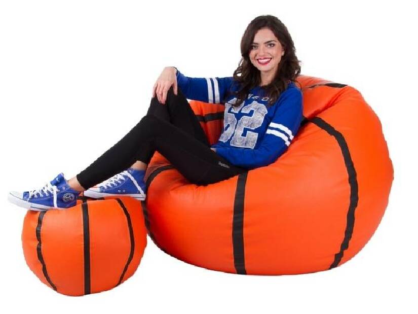 Set sedacích vakov Basketbal XXXL + L (oranžová + čierna)