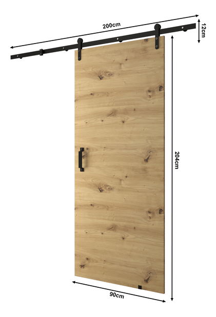 Posuvné dvere 90 cm Philomena I (mramor biely + čierna matná)