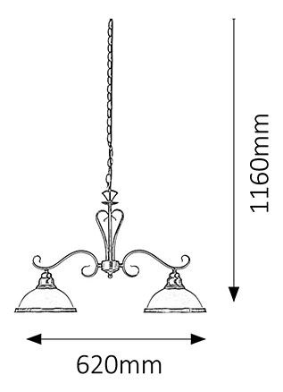 Aplică de perete Elisett 2757 (bronz + alb)