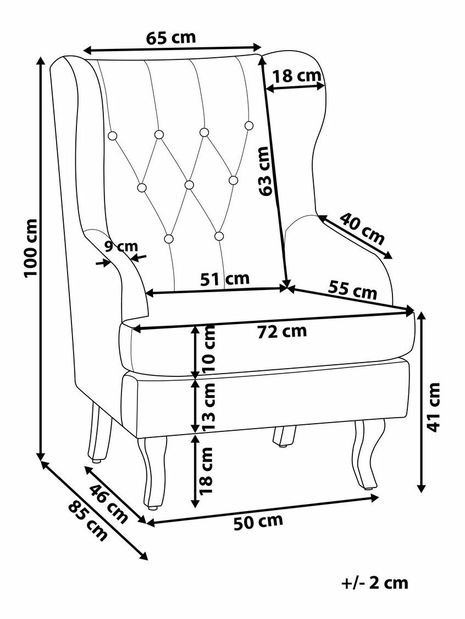 Kreslo Albany (tmavo zelená)