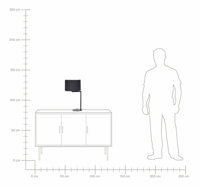 Stolná lampa Belen (čierna)