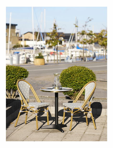 Bistro stôl Bsamira 1 (biela + čierna)