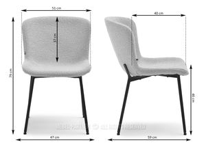 Stolica Kirkland (bež + crna)