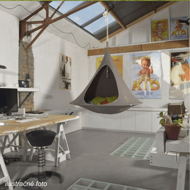 Fotoliu balansoar suspendat 150x150 Klarina (gri deschis)