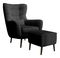 Fotel lábtartóval Veneza VZ2  (fekete + fekete)