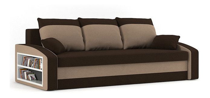 Canapea Houda (maro + cappuccino) (cu raft) 