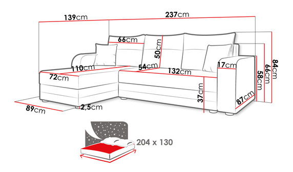 Sofa na razvlačenje Nyx (Manila 16)