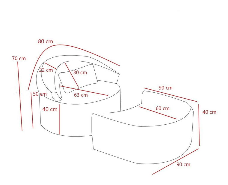 Kreslo Pintina S (hnedá)