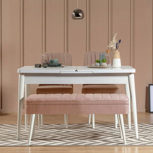 Blagovaonski set Vlasta 1 (bijela + siva) (za 4 osobe)