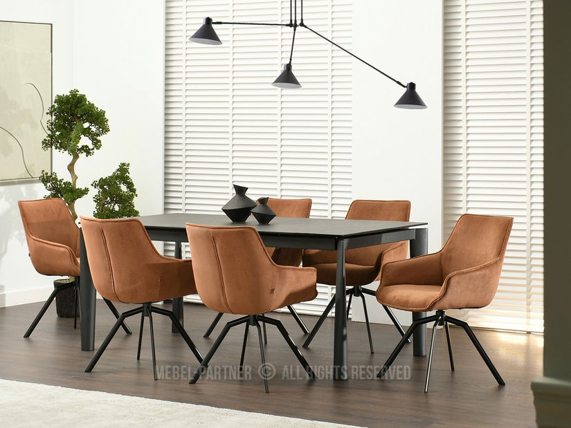 Stolička Liam (medená + čierna)