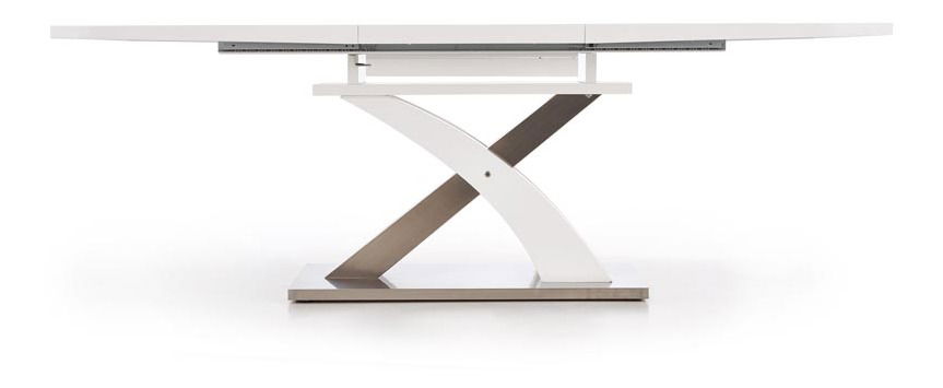 Jedálenský stôl Sandor 1 (biely lesklý) (pre 6 až 8 osôb)