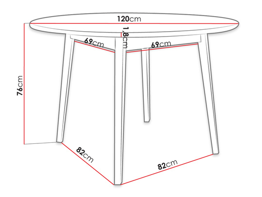 Blagovaonski stol Botiler FI 120 (crna) *rasprodaja