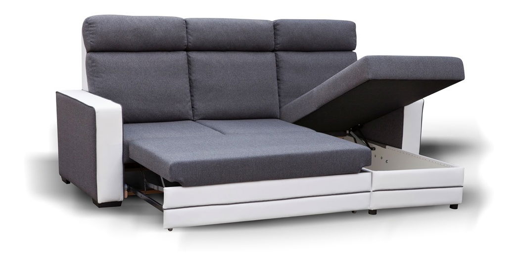 Rohová sedačka Maurita (modrá + čierna) (L)