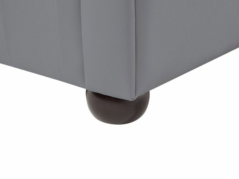 Kožna sofa trosjed Chichester (siva)