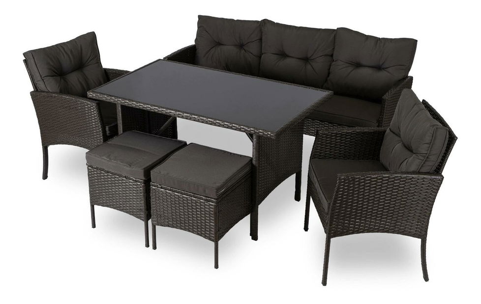 Vrtni set Adaptarlas (crna) (za 7 osoba)