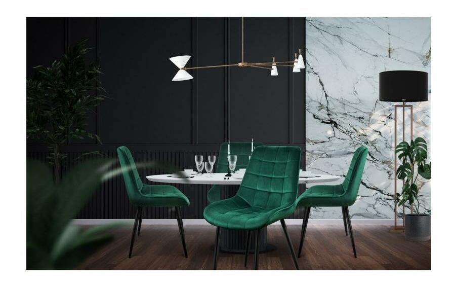 Scaun de sufragerie Pamper 3 (verde închis)