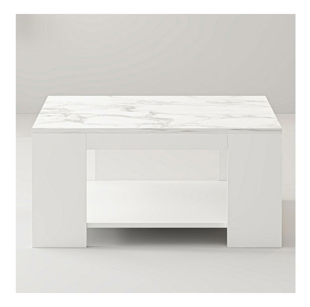 Konferenčný stolík Line (biely mramor)