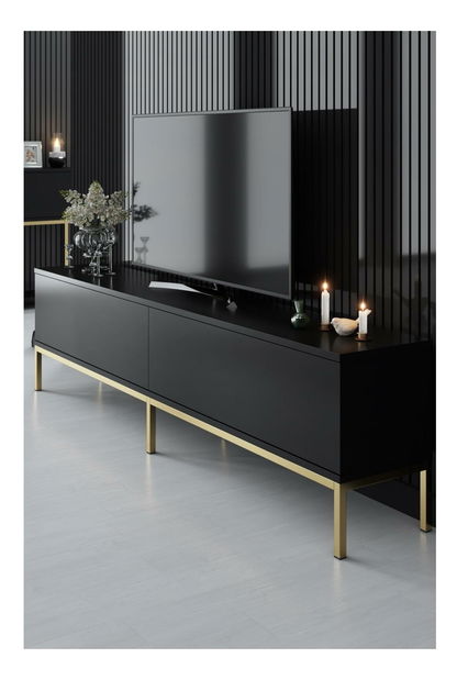 TV stolić/ormarić Vibubi 2 (crna + zlatna)