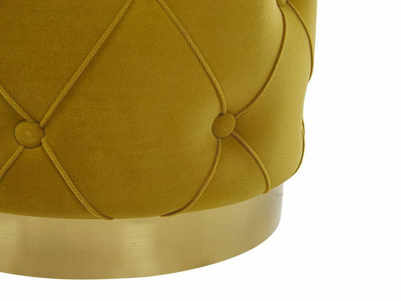 Set 2 buc. taburete POLE (látka) (galben) (cu sp. depozitare) *vânzare stoc