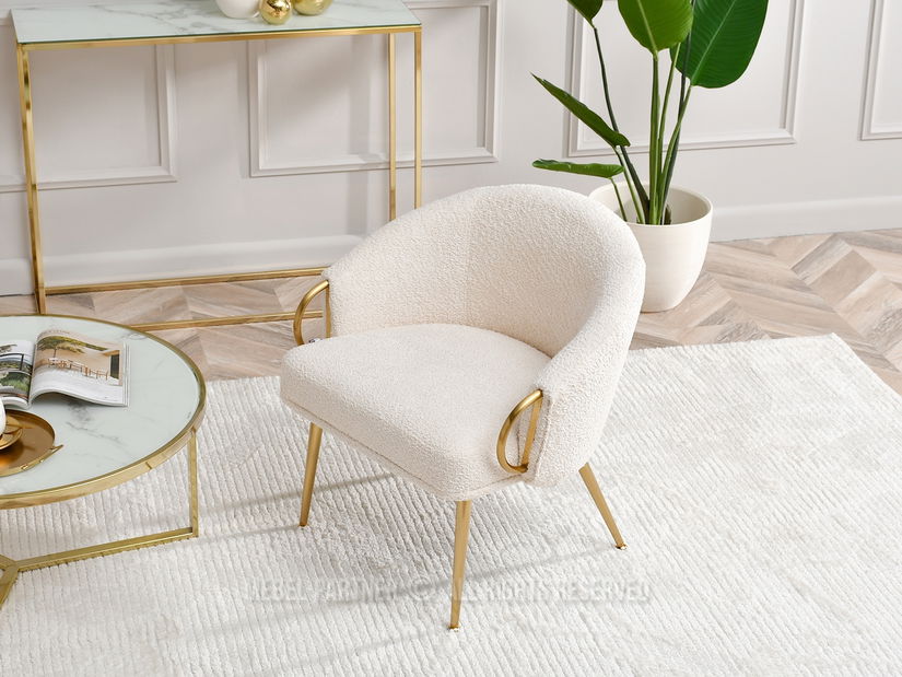 Fotoliu Carma F (crem + auriu)