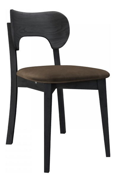 Scaun sufragerie KD 64 (Negru + maro) 