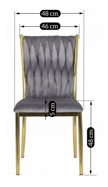 Jedálenská stolička Deboladas (sivá) 