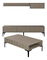 Set mobilier living Lyantela (tmavoBej + negru)