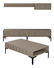 Set mobilier living Lyantela (tmavoBej + negru)
