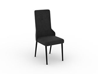 Scaun sufragerie Raviel83 (Stejar sonoma + Negru + kronos 27132)