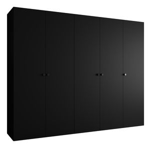 Ormar za garderobu 250 cm Parna 1 (crna + crna)