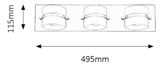 Iluminat pentru baie Tony 5491 (crom + sticlă opal)