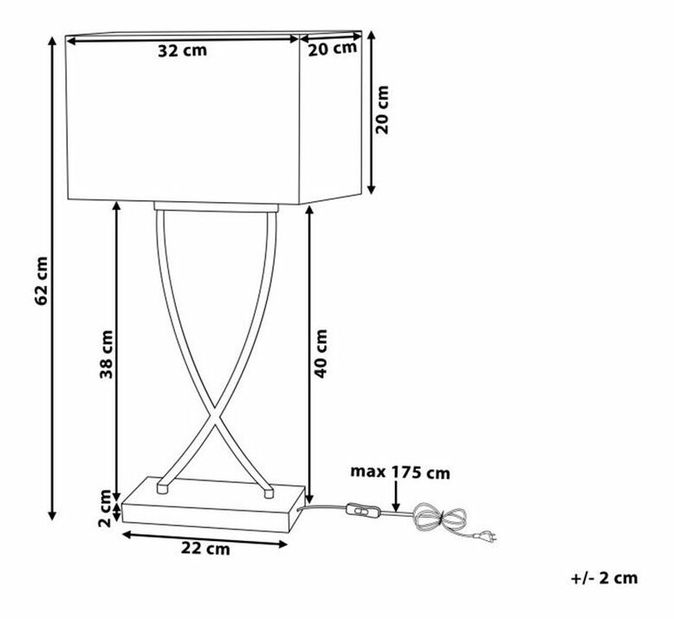 Lampă de masă Yasti (alb) 
