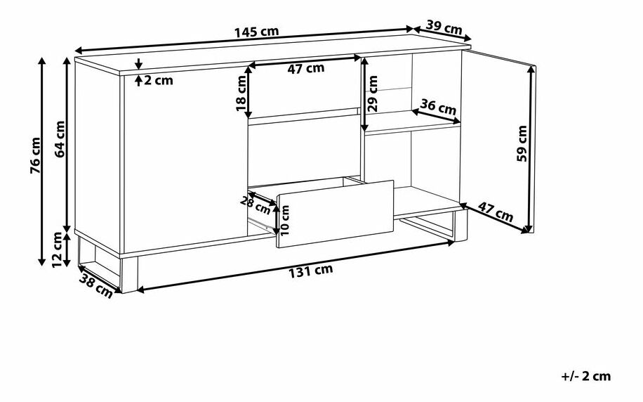 Komoda Estrella (svetlé drevo)